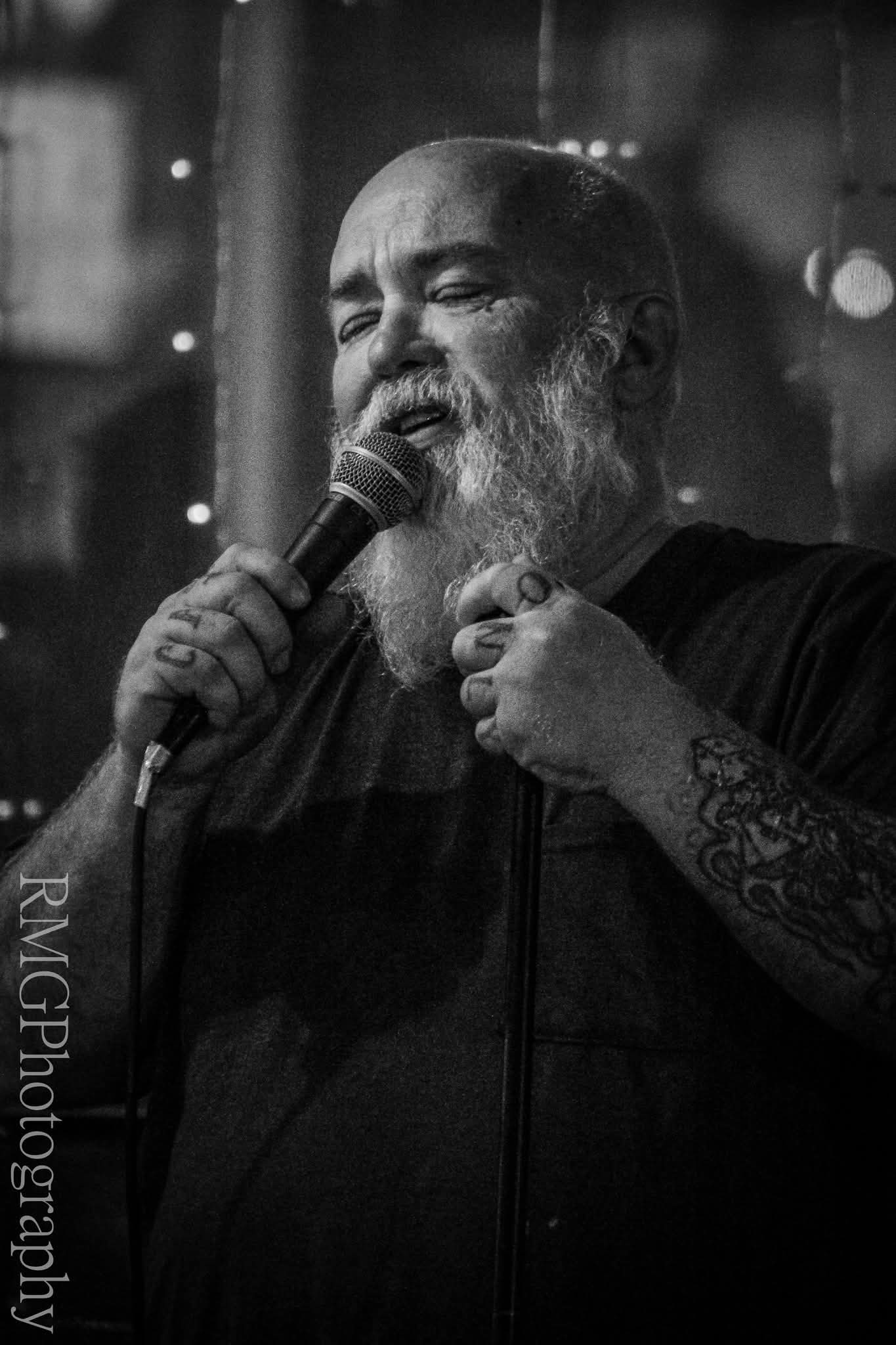 Comedian performing live on stage